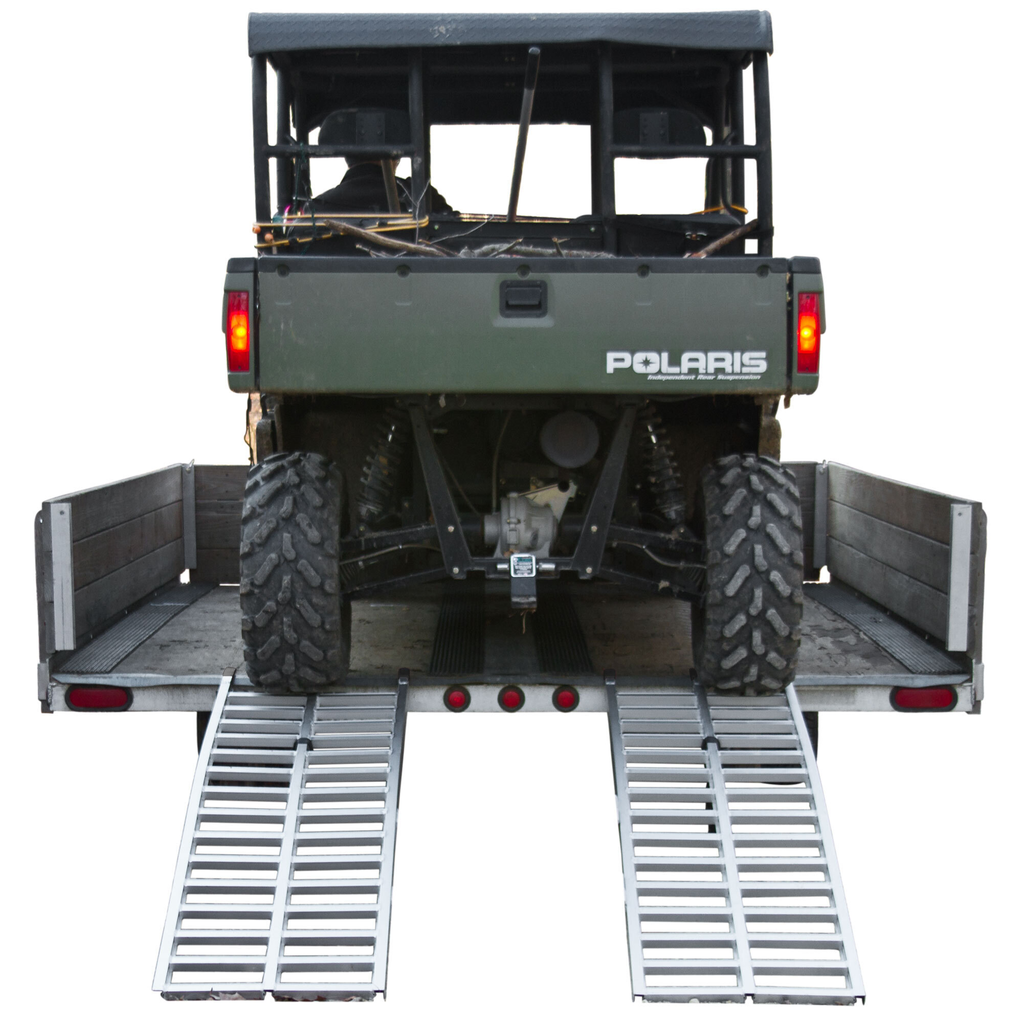 Black Widow, 5ft. 5in. L Aluminum Arched Dual Runner UTV Ramps, Capacity 3000 lb, Model# UTV-6520